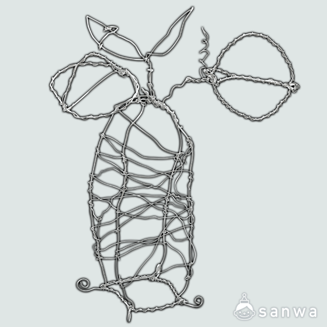 立ち上がれ ワイヤーアート イベント工作キットの たのつく