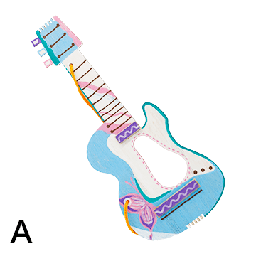 手作りおもちゃ 塗るだけかんたん マイギター２種 工作キット イベント工作キットの たのつく
